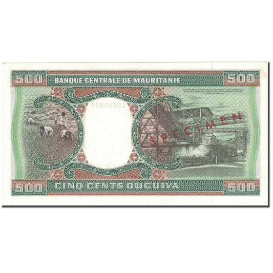 Bankovka,
Mauretánie,
500 Ouguiya