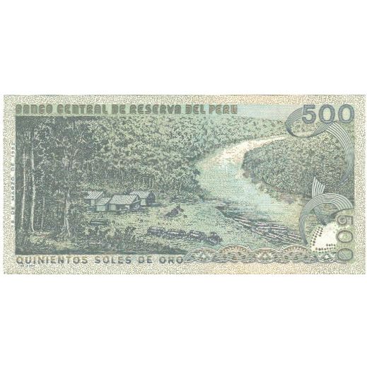 Bankovka,
Peru,
500 Soles De Oro