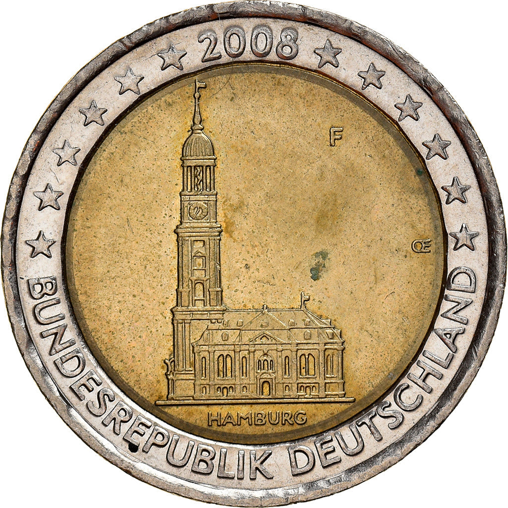 Německo,
2 eura,
2008