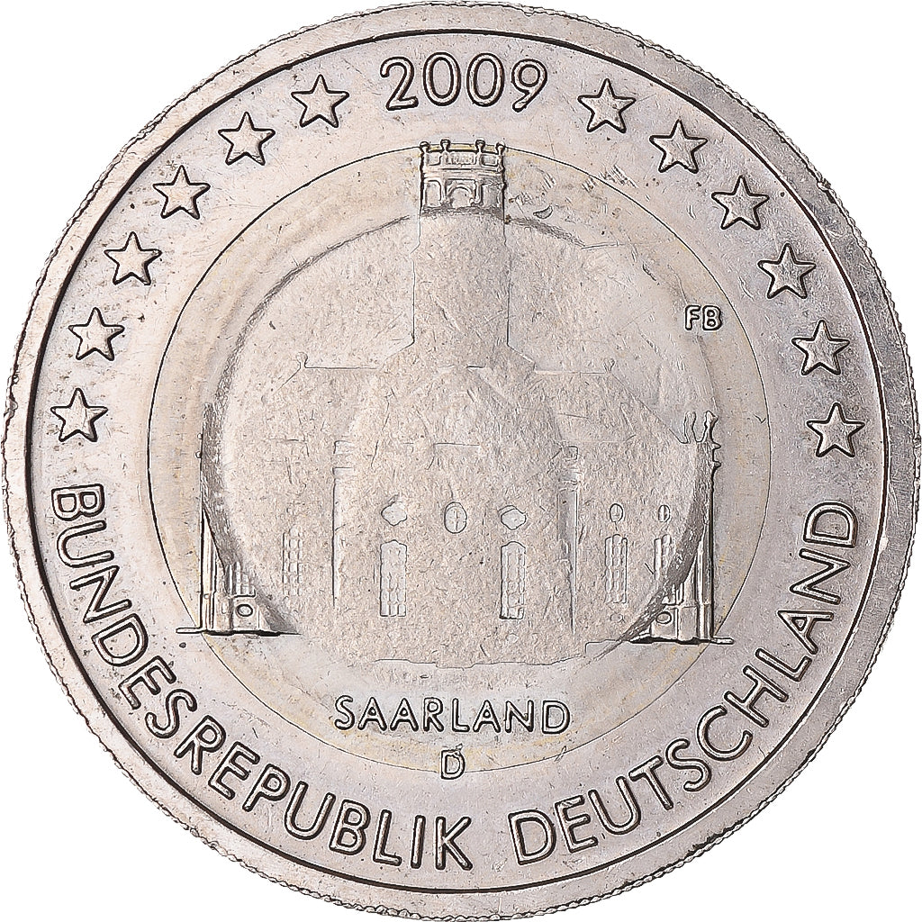 Německo,
2 eura,
Sársko