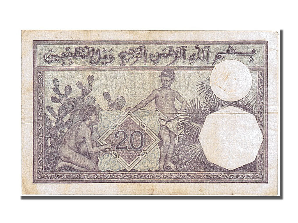 Bankovka, 
  
  Alžírsko, 
  
  20 franků