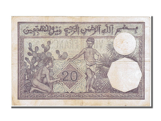 Bankovka, 
  
  Alžírsko, 
  
  20 franků