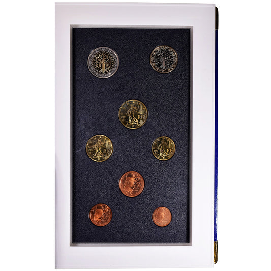 Francie, 
  
  1 cent až 2 eura, 
  
  2001
