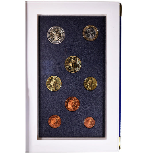 Francie, 
  
  1 cent až 2 eura, 
  
  2002