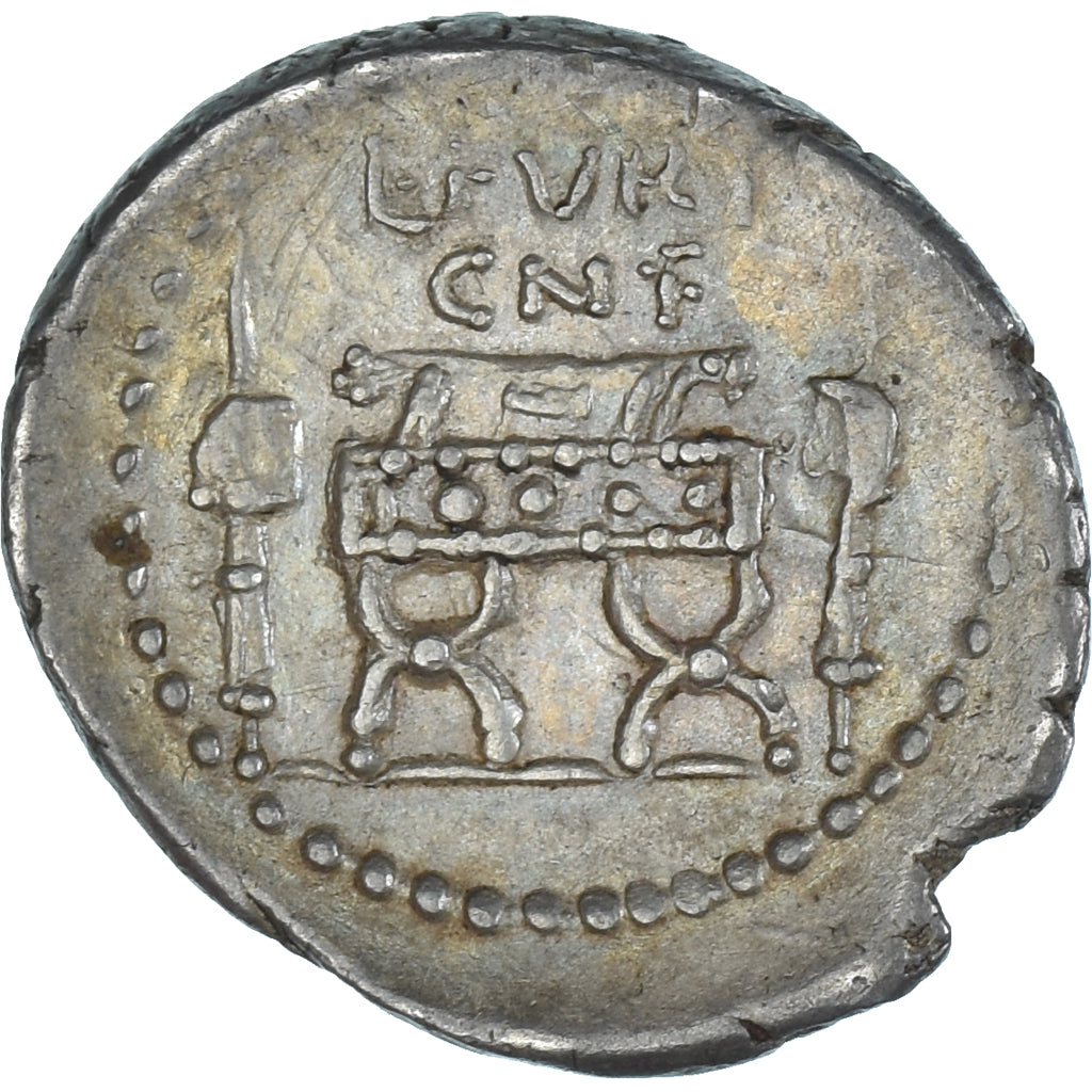 Mince, 
  
  L. Furius Brocchus, 
  
  denár