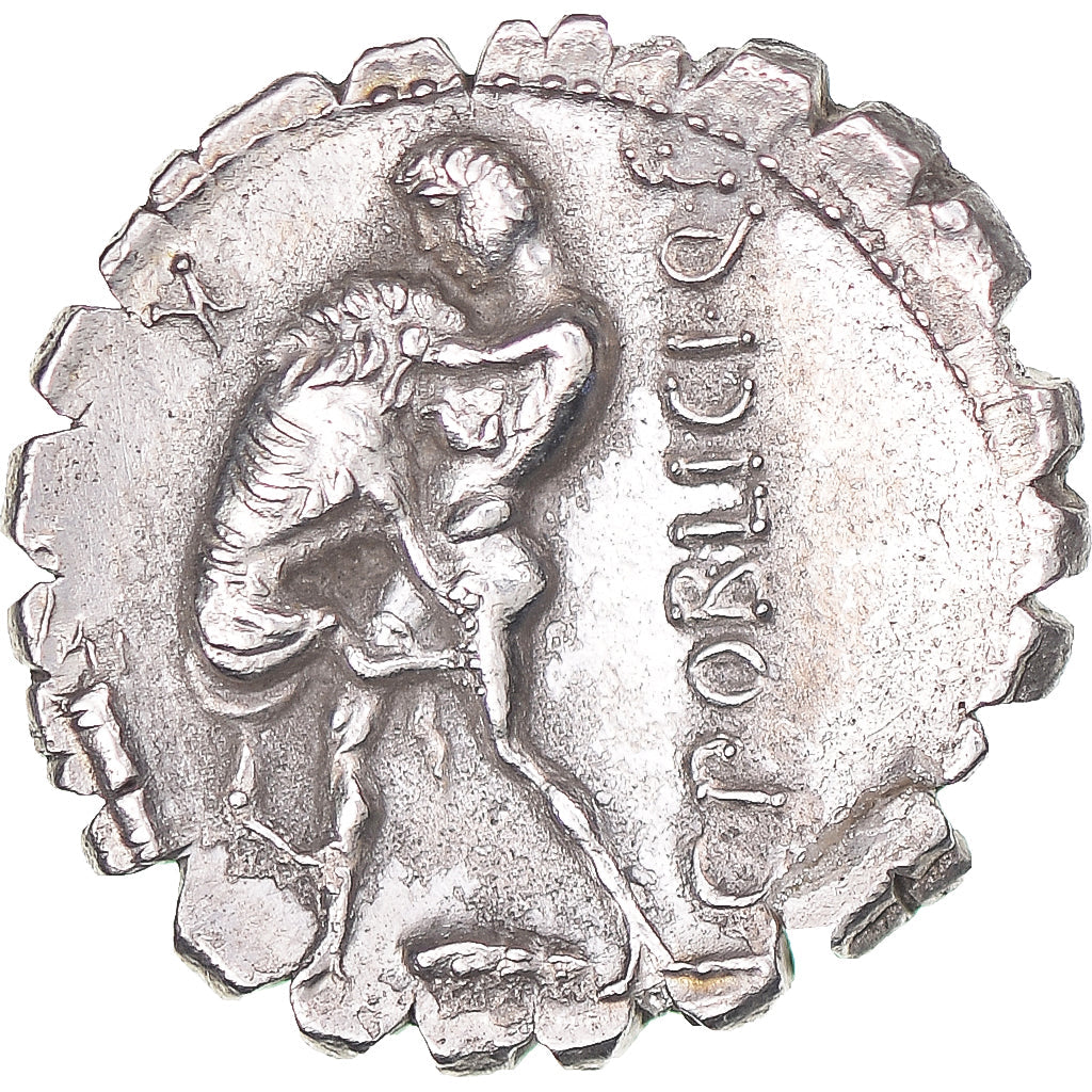 Mince, 
  
  C. Poblicius Q.f., 
  
  Denár Serratus