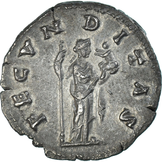 Mince, 
  
  Faustyně II. 
  
  denár