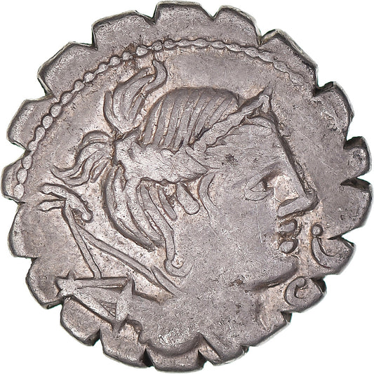 Mince, 
  
  Ti. Claudius Ti. F. Ap. n. Nero, 
  
  Denár Serratus
