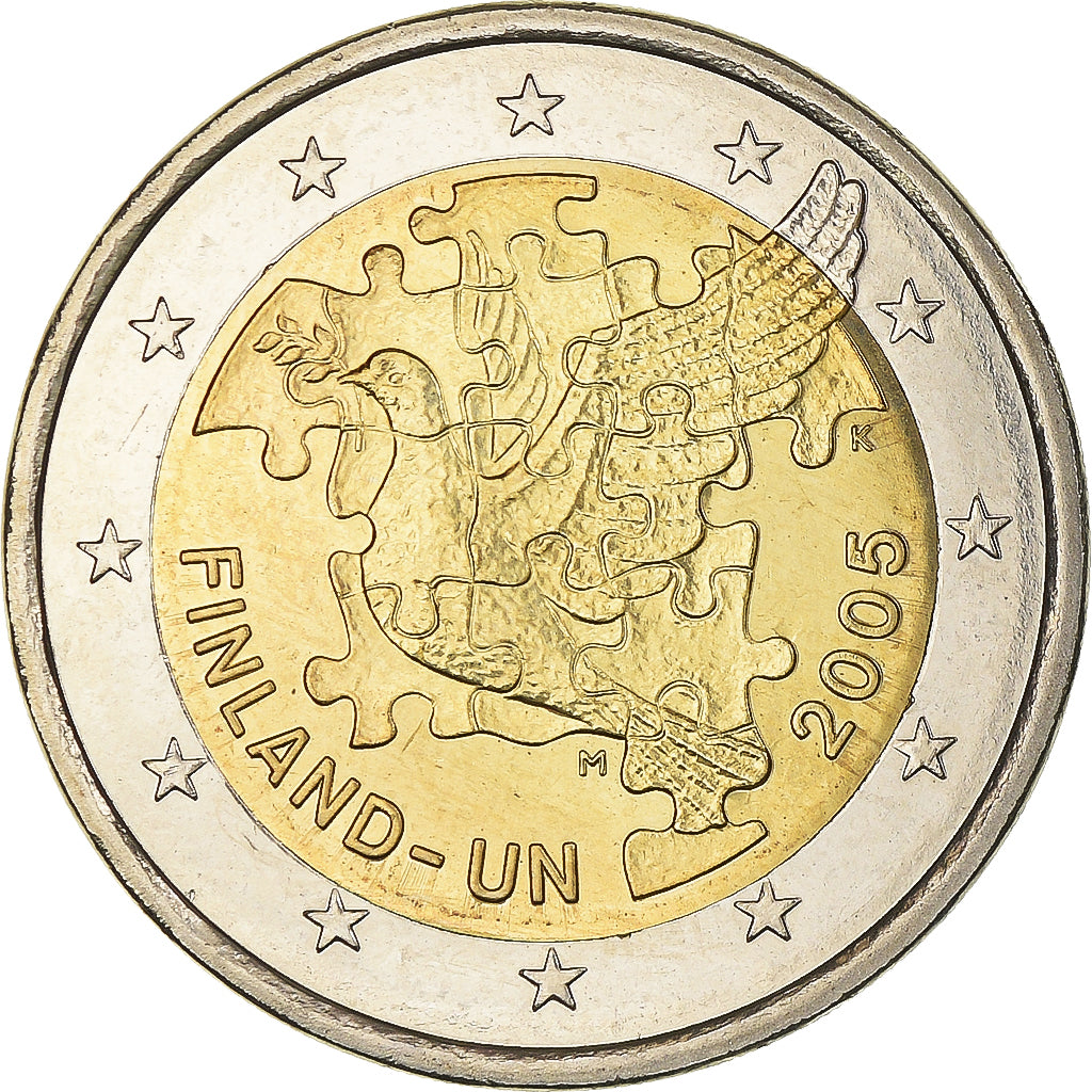 Finsko, 
  
  2 eura, 
  
  60. výročí