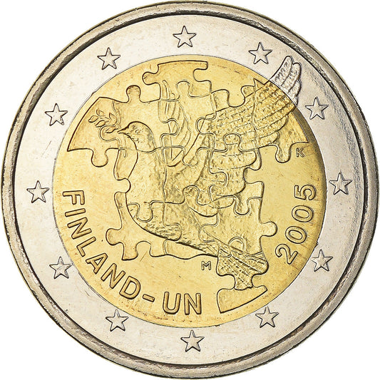 Finsko, 
  
  2 eura, 
  
  60. výročí