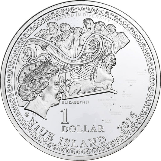 Niue, 
  
  Evropa, 
  
  1 dolar