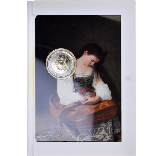 San Marino, 
  
  2 eura, 
  
  450 ans de la naissance de Caravage