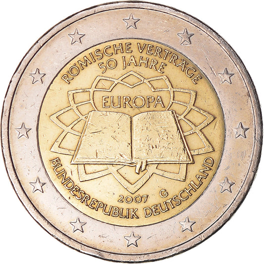 NĚMECKO - FEDERÁLNÍ REPUBLIKA, 
  
  2 eura, 
  
  Traité de Rome 50 ans