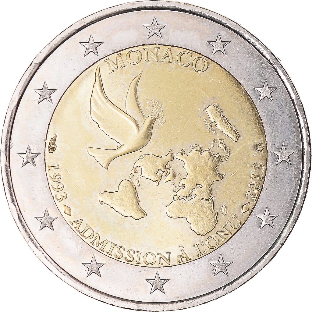 Monako, 
  
  2 eura, 
  
  Vstupné à l'ONU