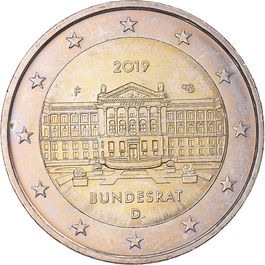NĚMECKO - FEDERÁLNÍ REPUBLIKA, 
  
  2 eura, 
  
  Bundesrat