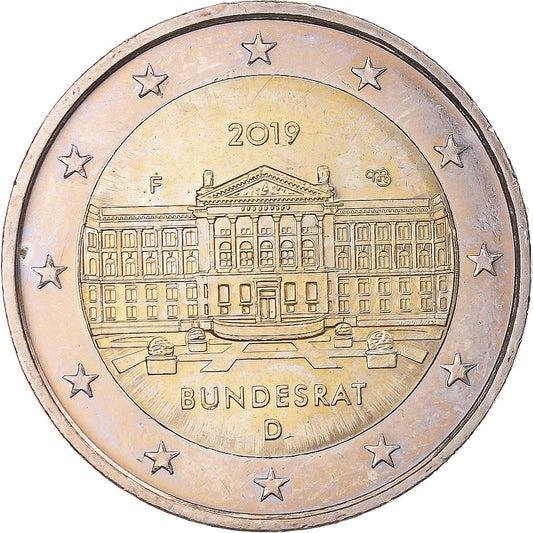 NĚMECKO - FEDERÁLNÍ REPUBLIKA, 
  
  2 eura, 
  
  Bundesrat