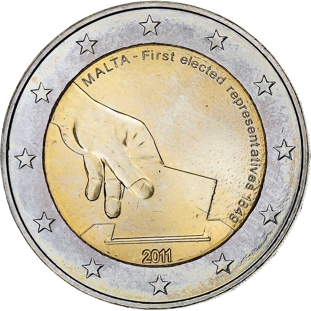 Malta, 
  
  2 eura, 
  
  Premiérové volby 2011