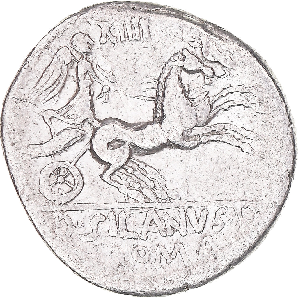Mince, 
  
  D. Iunius Silanus, 
  
  denár