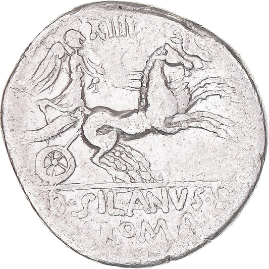 Mince, 
  
  D. Iunius Silanus, 
  
  denár