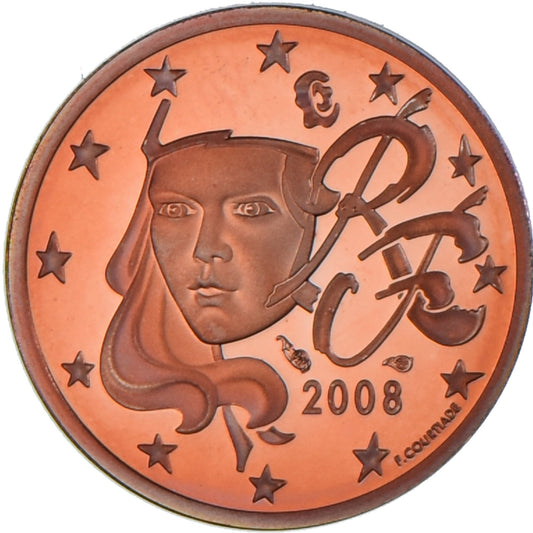 Francie, 
  
  2 euro centy, 
  
  2008