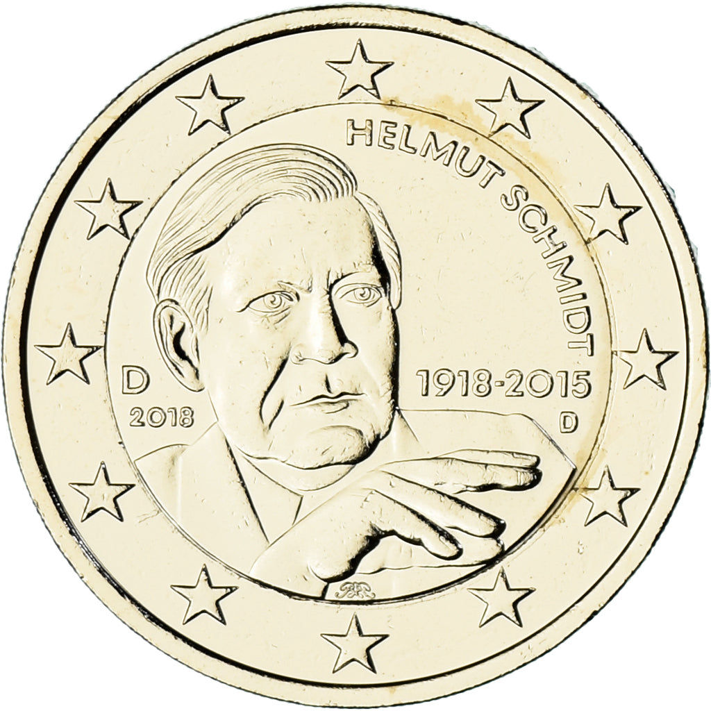 Německo, 
  
  2 eura, 
  
  2018