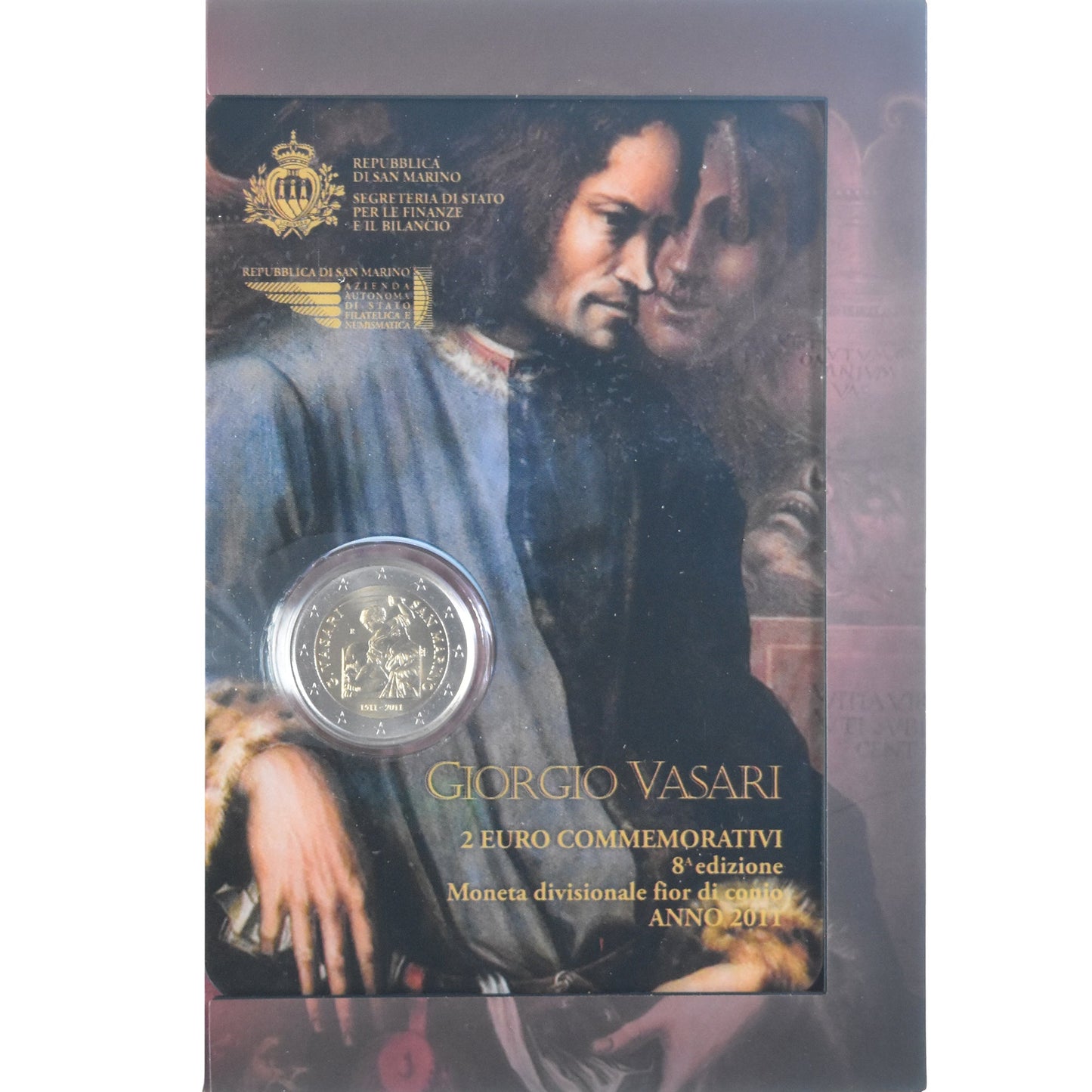 San Marino, 
  
  2 eura, 
  
  Giorgo Vasari