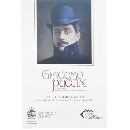 San Marino, 
  
  2 eura, 
  
  Giacomo Puccini