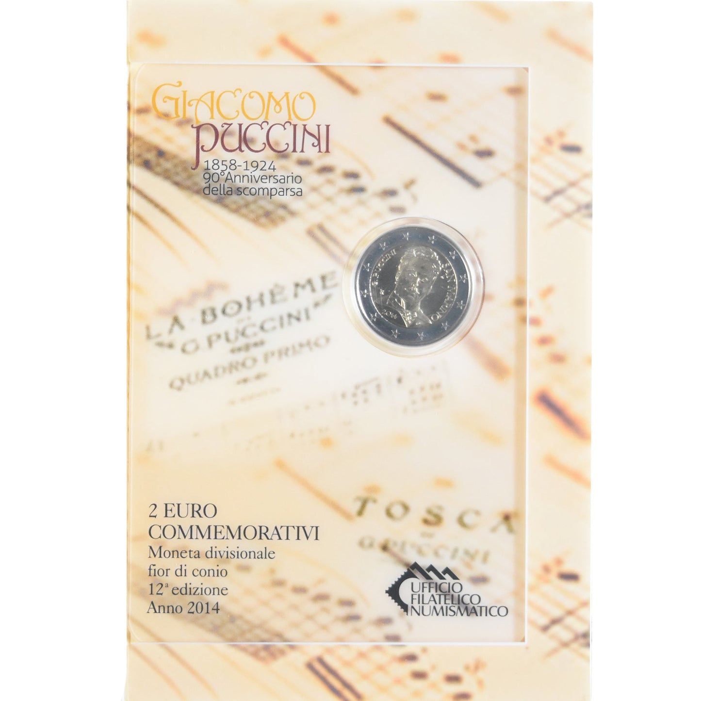 San Marino, 
  
  2 eura, 
  
  Giacomo Puccini