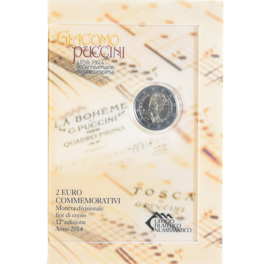 San Marino, 
  
  2 eura, 
  
  Giacomo Puccini