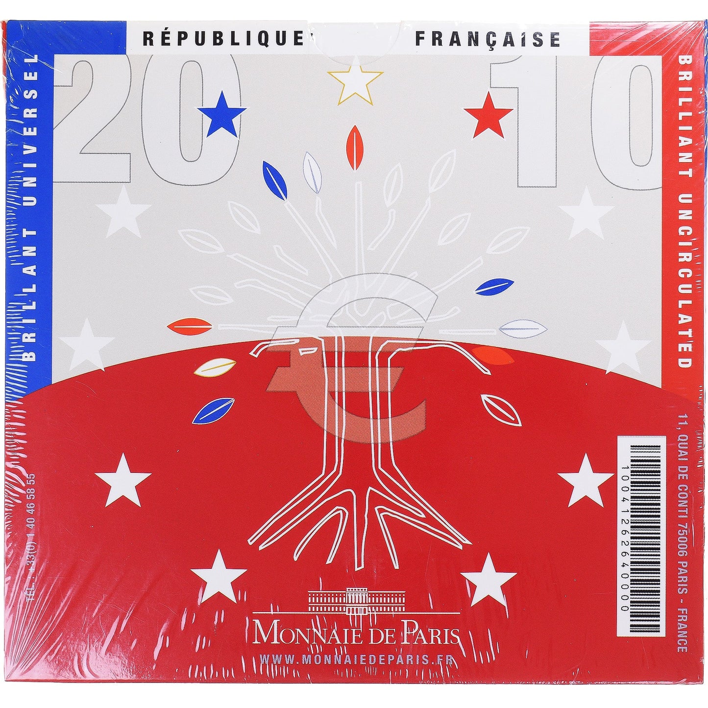 Francie, 
  
  Monnaie de Paris, 
  
  1 cent až 2 eura
