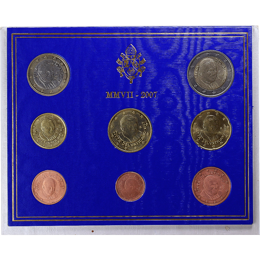 Vatikán, 
  
  1 cent až 2 eura, 
  
  2007