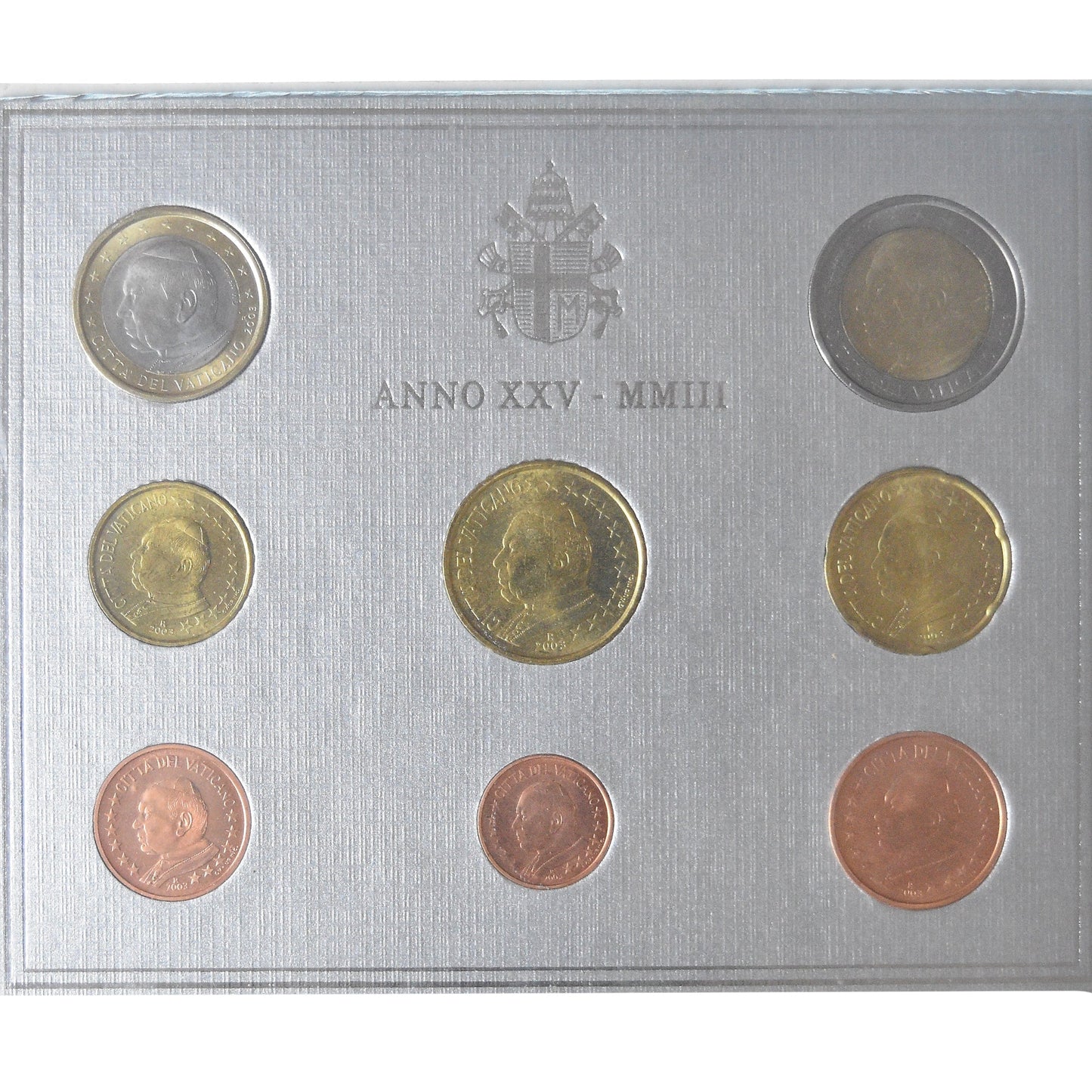 Vatikán, 
  
  Jean-Paul II, 
  
  1 cent až 2 eura