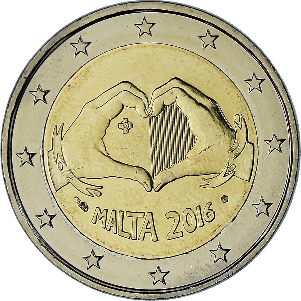 Malta, 
  
  2 eura, 
  
  solidarita skrze lásku