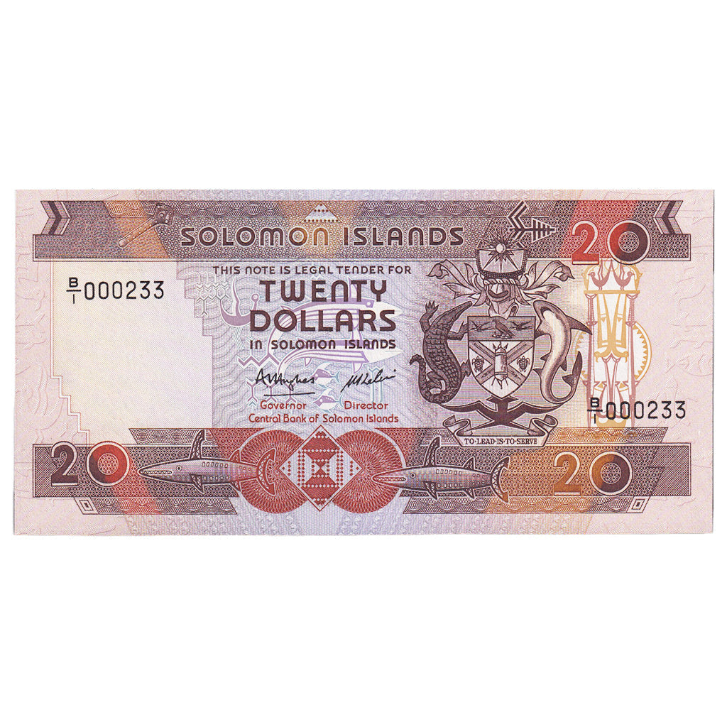 Bankovka, 
  
  Šalamounovy ostrovy, 
  
  20 dolarů