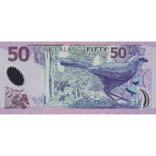 Bankovka, 
  
  Nový Zéland, 
  
  50 dolarů