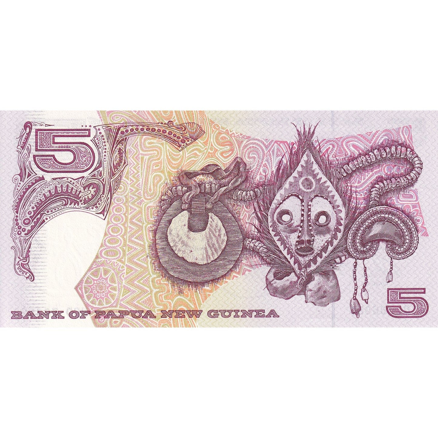 Bankovka, 
  
  Papua Nová Guinea, 
  
  5 Čína