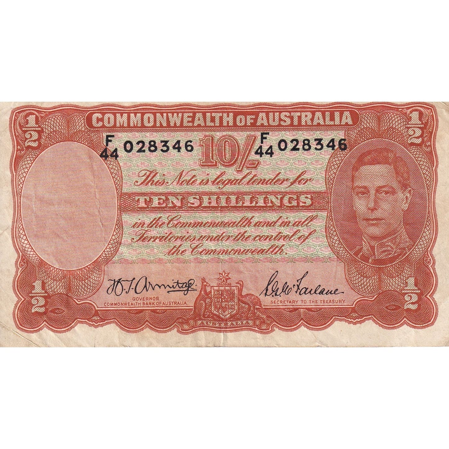 Bankovka, 
  
  Austrálie, 
  
  10 šilinků