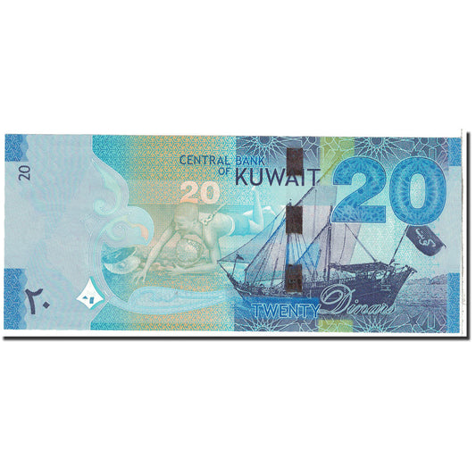 Bankovka, 
  
  Kuvajt, 
  
  20 dinárů