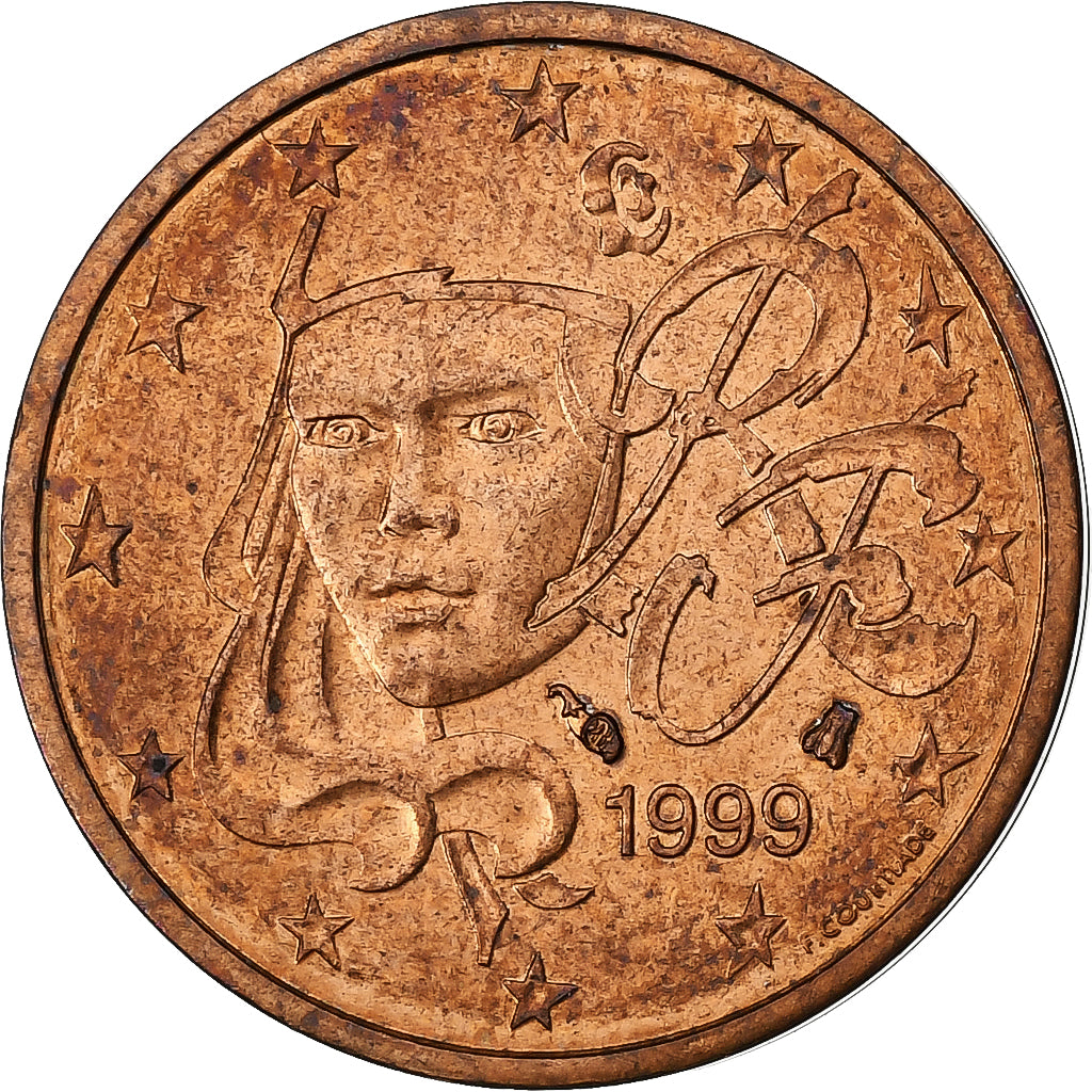 Francie, 
  
  2 euro centy, 
  
  Chyba dvojitého pozorování