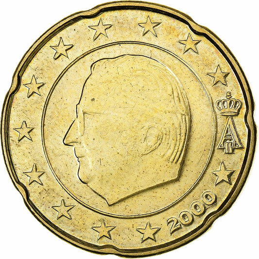 Belgie, 
  
  Albert II, 
  
  20 euro centů