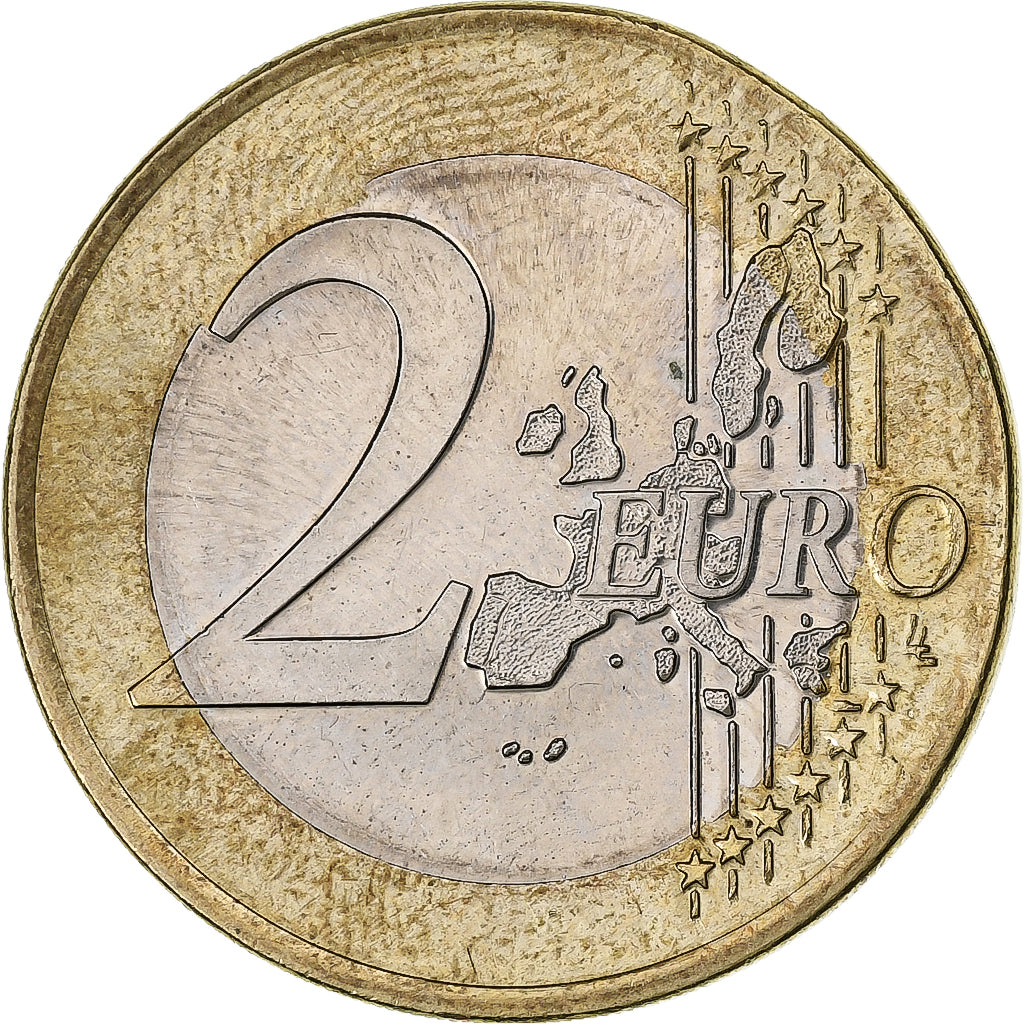 Rakousko, 
  
  2 eura, 
  
  chyba planžety zasažená na 1 euro