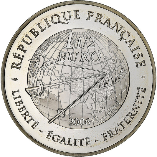 Francie, 
  
  1–1/2 eura, 
  
  Escrime - Jeux d'été