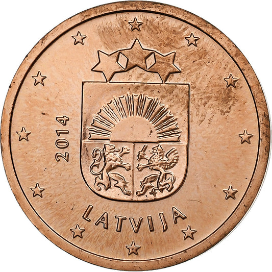 Lotyšsko, 
  
  2 euro centy, 
  
  2014