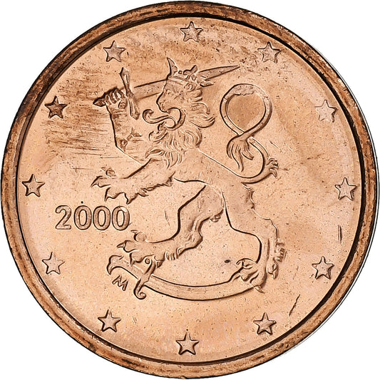 Finsko, 
  
  2 euro centy, 
  
  2000