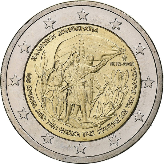 Řecko, 
  
  2 eura, 
  
  Kréta – Řecko