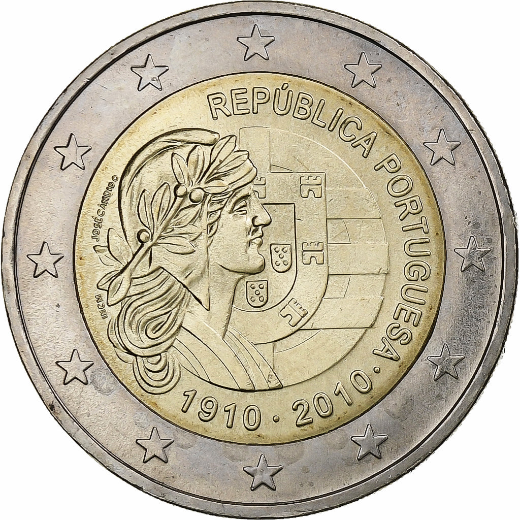 Portugalsko, 
  
  2 eura, 
  
  Portugalská republika