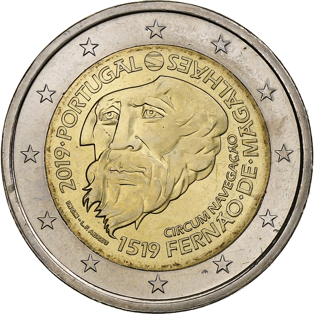 Portugalsko, 
  
  2 eura, 
  
  Fernand de Magellan