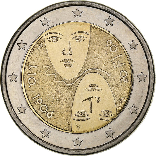 Finsko, 
  
  2 eura, 
  
  Všeobecné volební právo