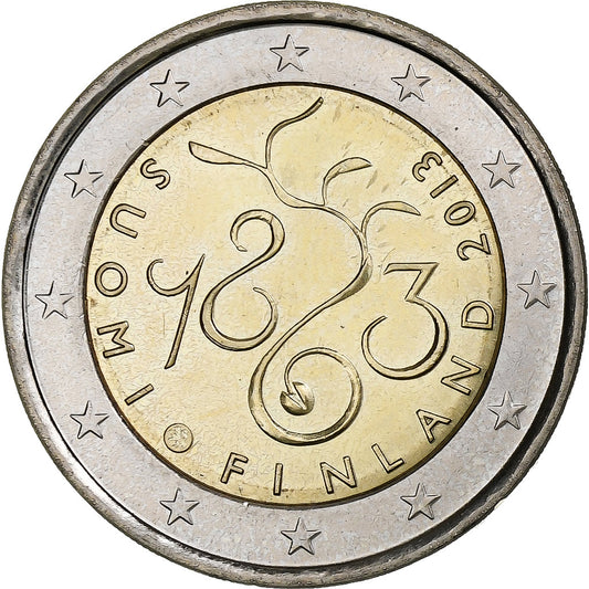 Finsko, 
  
  2 eura, 
  
  2013