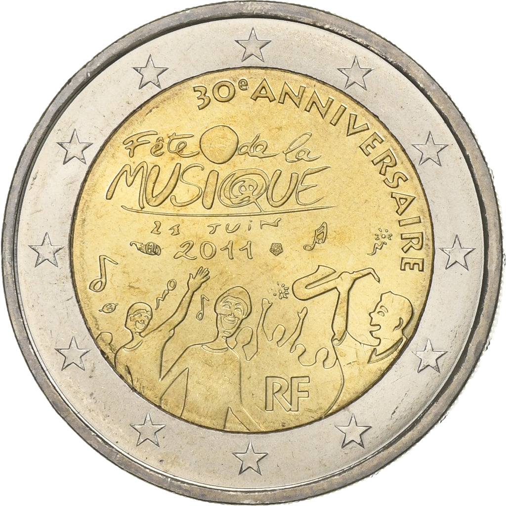 Francie, 
  
  2 eura, 
  
  Slavnostní hudba